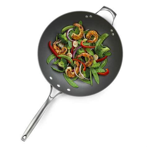 Calphalon Unison Nonstick 13" Flat-Bottom Wok with Lid & Reviews | Wayfair