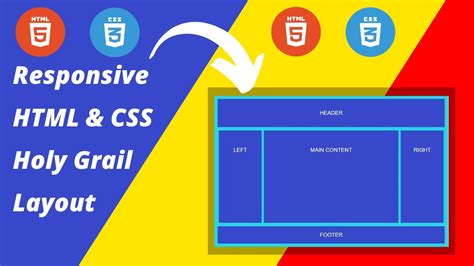 HTML CSS Fully Responsive Holy Grail Layout || Web Development - YouTube