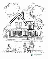 House Coloring Pages sketch template