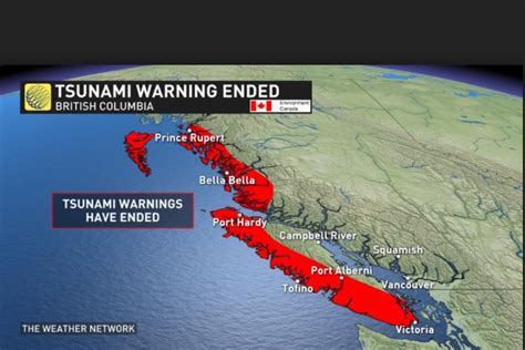 Tsunami Warning for west coast of Vancouver Island this morning - My ...