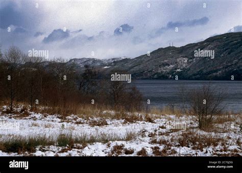 Highlands Scotland Loch Ness In the Winter with Snow on the Ground Stock Photo - Alamy