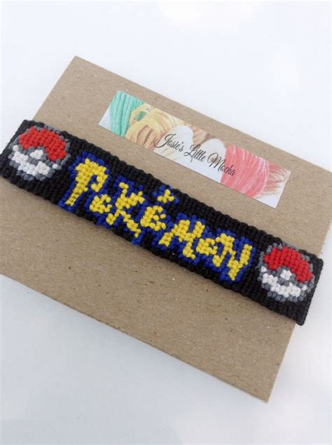 Pokemon friendship bracelet / Pokemon bracelet | Etsy