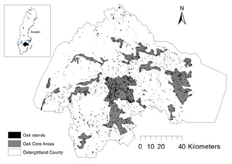 Östergötland County study area and its location in Sweden. High nature... | Download Scientific ...