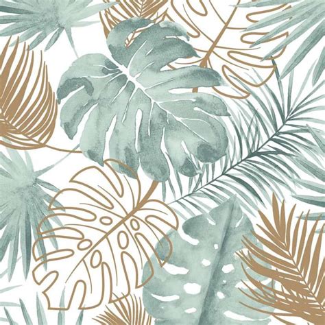 DUTCH WALLCOVERINGS Carta da Parati Motivo Foglie di Monstera Verde | Leroy Merlin