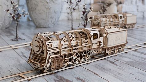 Steam Locomotive Model Kit with Tender | UGears US