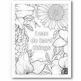 I Can Do Hard Things Coloring Page sketch template