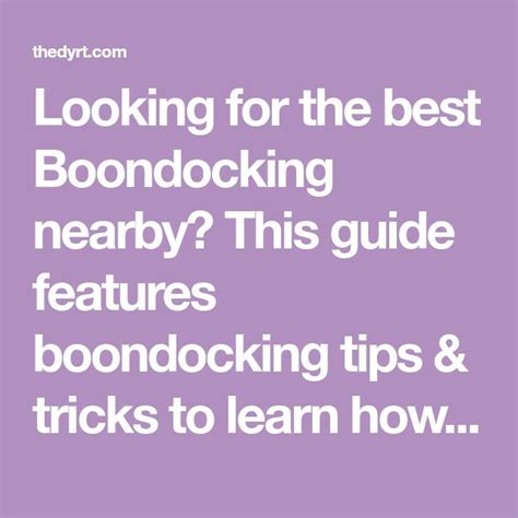 Boondocking: The Complete Guide to Free Camping Anywhere | Free camping, Boondocking, Camping