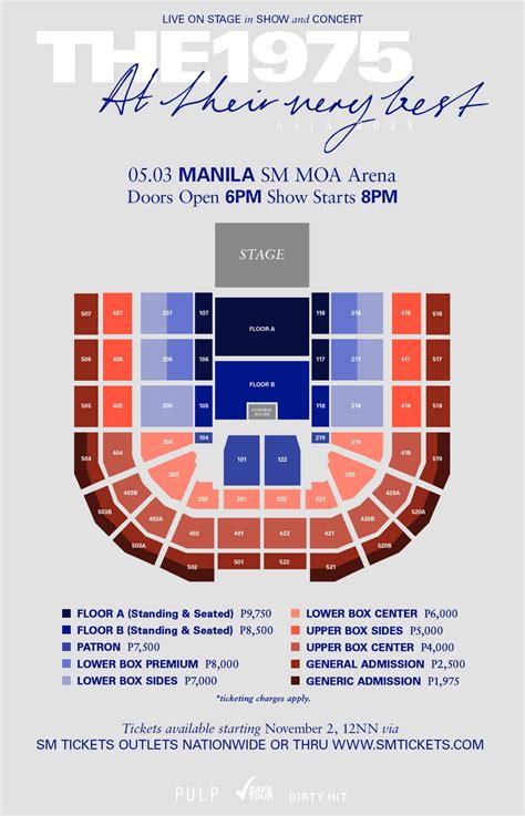 Selecting seats for The 1975 concert in SM MOA Arena : r/Philippines