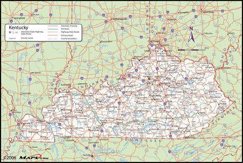 Kentucky Counties Map