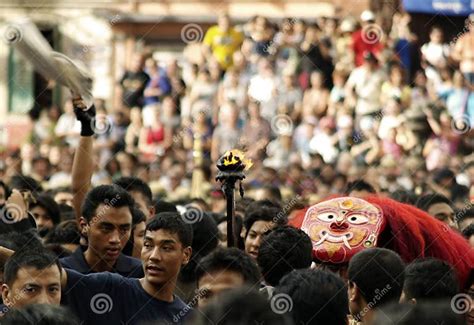 Lakhey Dance in Indra Jatra in Kathmandu, Nepal Editorial Stock Image ...