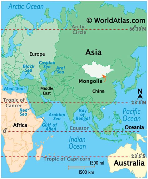 Mongolia Map / Geography of Mongolia / Map of Mongolia - Worldatlas.com