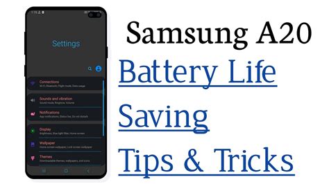 Samsung A20 Battery life Saving Tips And Tricks - YouTube