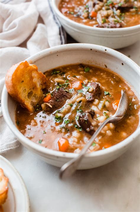 Homemade Beef Barley Soup Recipe | Little Spice Jar