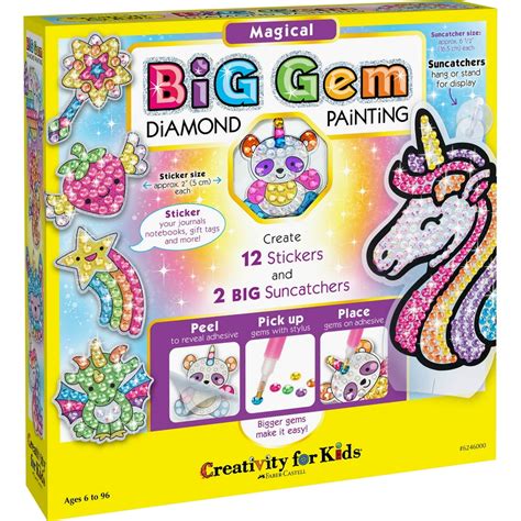 Creativity for Kids Big Gem Diamond Painting Magical - Child Craft Kit ...