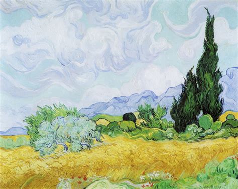 Vincent van Gogh - A Wheatfield, with Cypresses