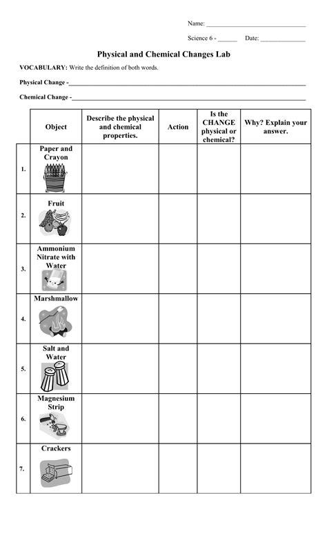 Physical and Chemical Changes Lab - DocsLib