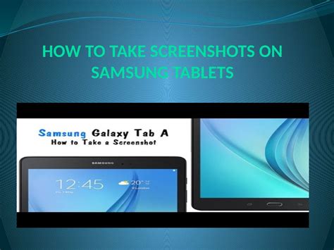 HOW TO TAKE SCREENSHOTS ON SAMSUNG TABLETS