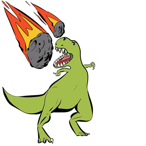 Asteroids and volcanoes: Both may have caused the dinosaurs extinction.