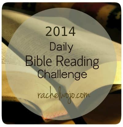 2014 Daily Bible Reading Challenge - RachelWojo.com