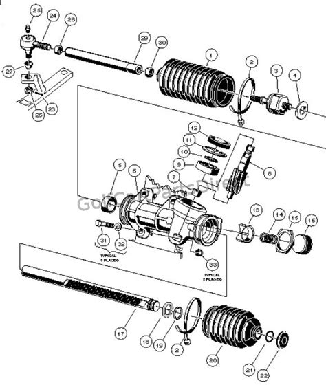 STEERING GEAR ASSEMBLY - GolfCartPartsDirect