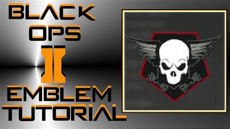 Call of Duty Black Ops 2 Skull with Wings Emblem Tutorial - YouTube