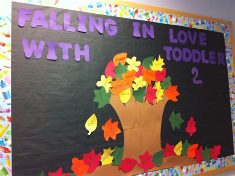 "FALL-ing In Love..." Fall Leaves Bulletin Board Idea | Toddler ...
