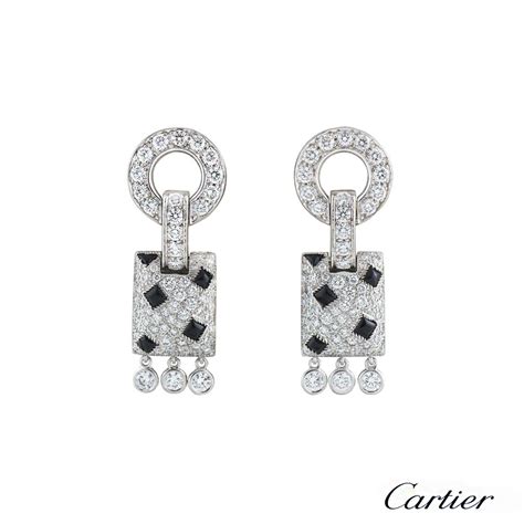 Cartier Panthere Diamond & Onyx Earrings N8026700 | Rich Diamonds