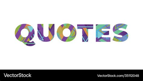 Quotes concept retro colorful word art Royalty Free Vector