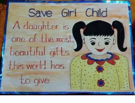 Poster making on save girl child – India NCC