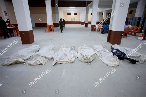 Bodies Mudslide Victims Lined Row Provisional Editorial Stock Photo - Stock Image | Shutterstock