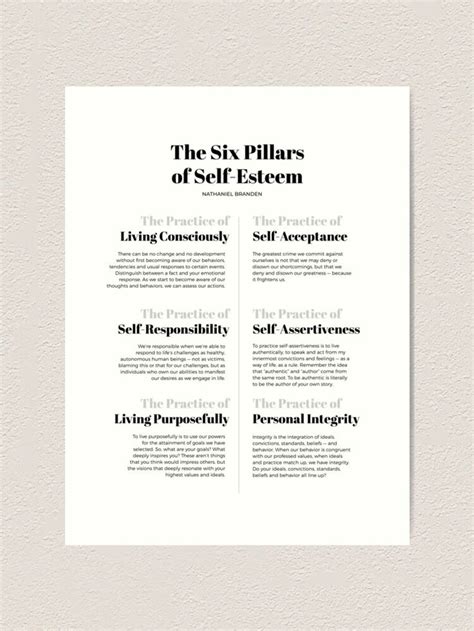 The Six Pillars of Self-Esteem Summary | Self esteem, Self esteem books ...