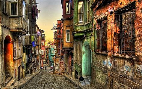 HD wallpaper: streets old historical turkish istanbul hdr photography balat 1280x800 Abstract ...