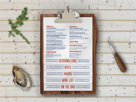 Bonefish Grill Menu on Behance