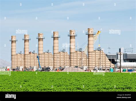 A new quick-start natural gas power plant under construction in Arizona Stock Photo - Alamy