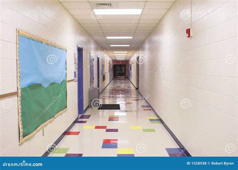 School Hallway stock photo. Image of elementary, fire - 1528938