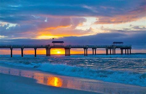 Gulf Shores Alabama Fishing Pier at Sunset