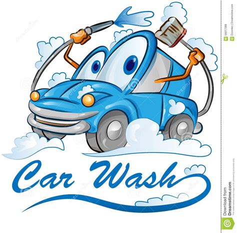 Illustration about Car wash cartoon isolated on white. Illustration of ...