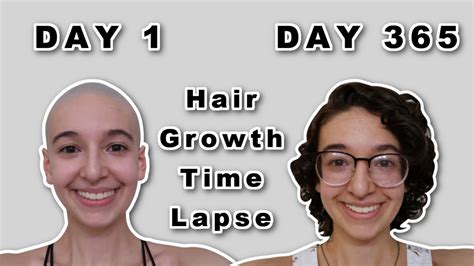 One Year Hair Growth Time Lapse | Photo A Day (Growing Out A Shaved Head) - YouTube