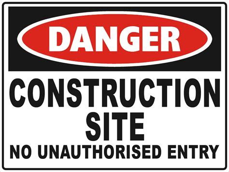 Danger Construction Site No unauthorized Entry Site Sign, Construction Site, Landscape Design ...