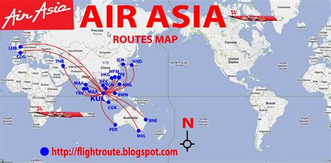 airlines and airports information: Airasia.com routes map