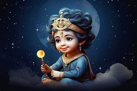 Premium AI Image | Janmashtami background