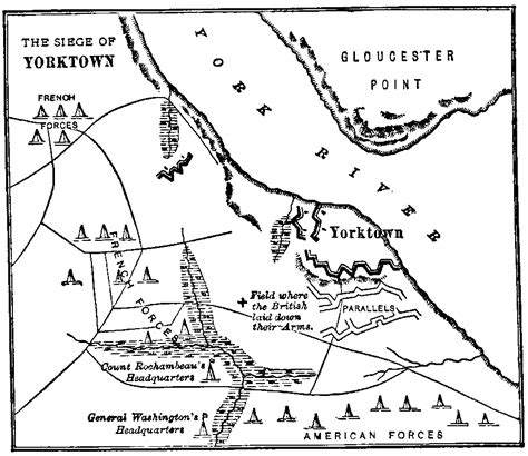 Map of Yorktown | Yorktown, The siege, Revolutionary war