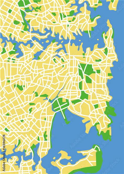 vector map of sydney. Stock Vector | Adobe Stock