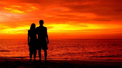 Romantic Couple Sunset Silhouette Wallpapers - Wallpaper Cave