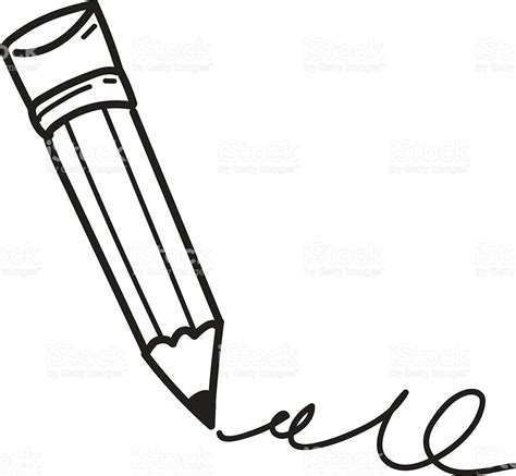Pencil Line Drawing Images - Pencil Drawing Line Coloured Doodle Illustrated Vector Creative ...