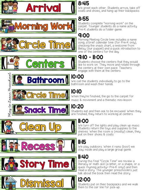 Daily Routine Worksheets For Preschool - Worksheets