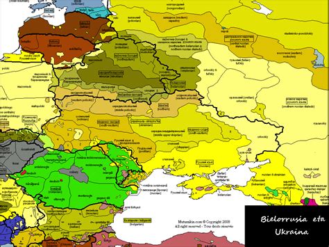 Ukraine & Belarus - Linguistic map