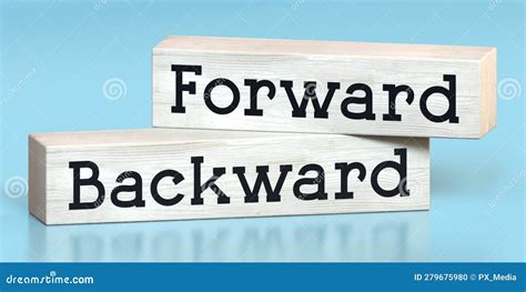 Forward, Backward - Words on Wooden Blocks Stock Illustration ...