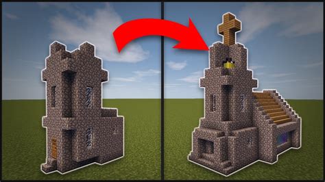 Minecraft: How To Remodel A Village Church - YouTube