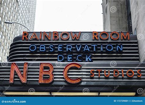 Sign of NBC Studios in Manhattan, New York City, USA Editorial Photo - Image of neon ...